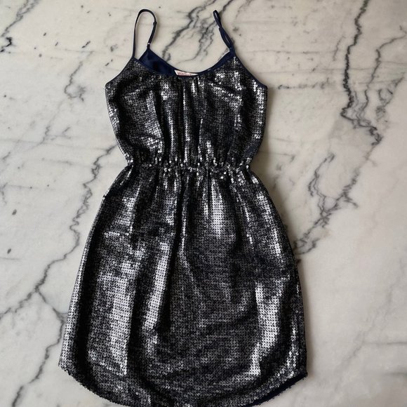 Rebecca Taylor Navy Sequin Dress - Picture 4 of 15